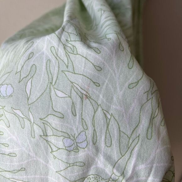 Coco Shop Nicole Dress Breadfruit Sage Green Cotton Sleeveless Maxi Dress Size M - Picture 10 of 12